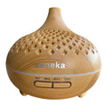 Difusor aceites Esenciales 500ml Ultrasónico LED 7 Colores, Diseño Madera clara Mándala